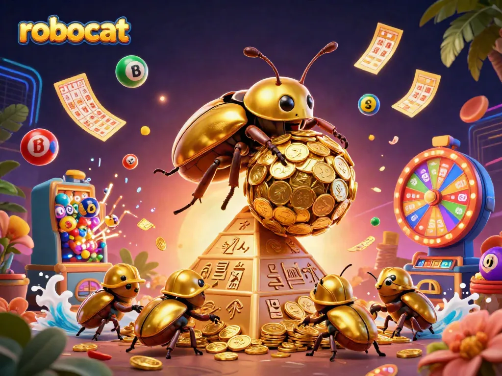 Experience the excitement of robocat casino games with colorful bingo and lottery elements.